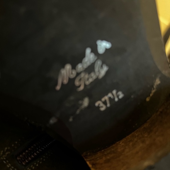 Anthropologie Cordani Green Suede Boots Made in Italy 37.5 37 1/2 - Picture 9 of 11